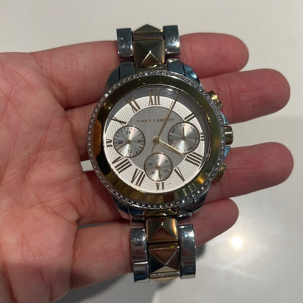 Two tone stainless steel watch